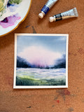 La tristesse - aquarelle originale - miniature