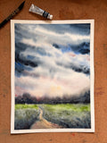 L’orage - Aquarelle Originale