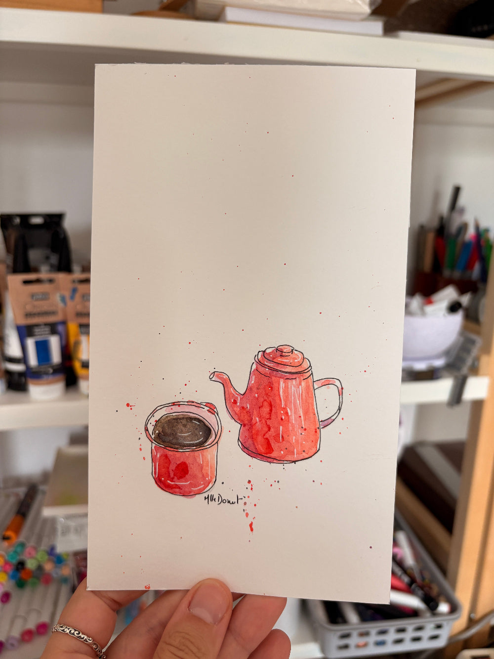 Dessin café et cafetière